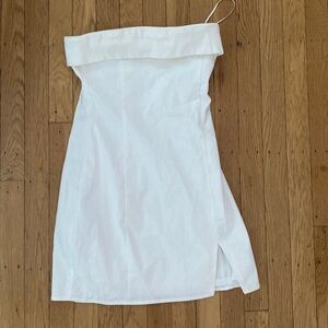 white strapless mini dress size small